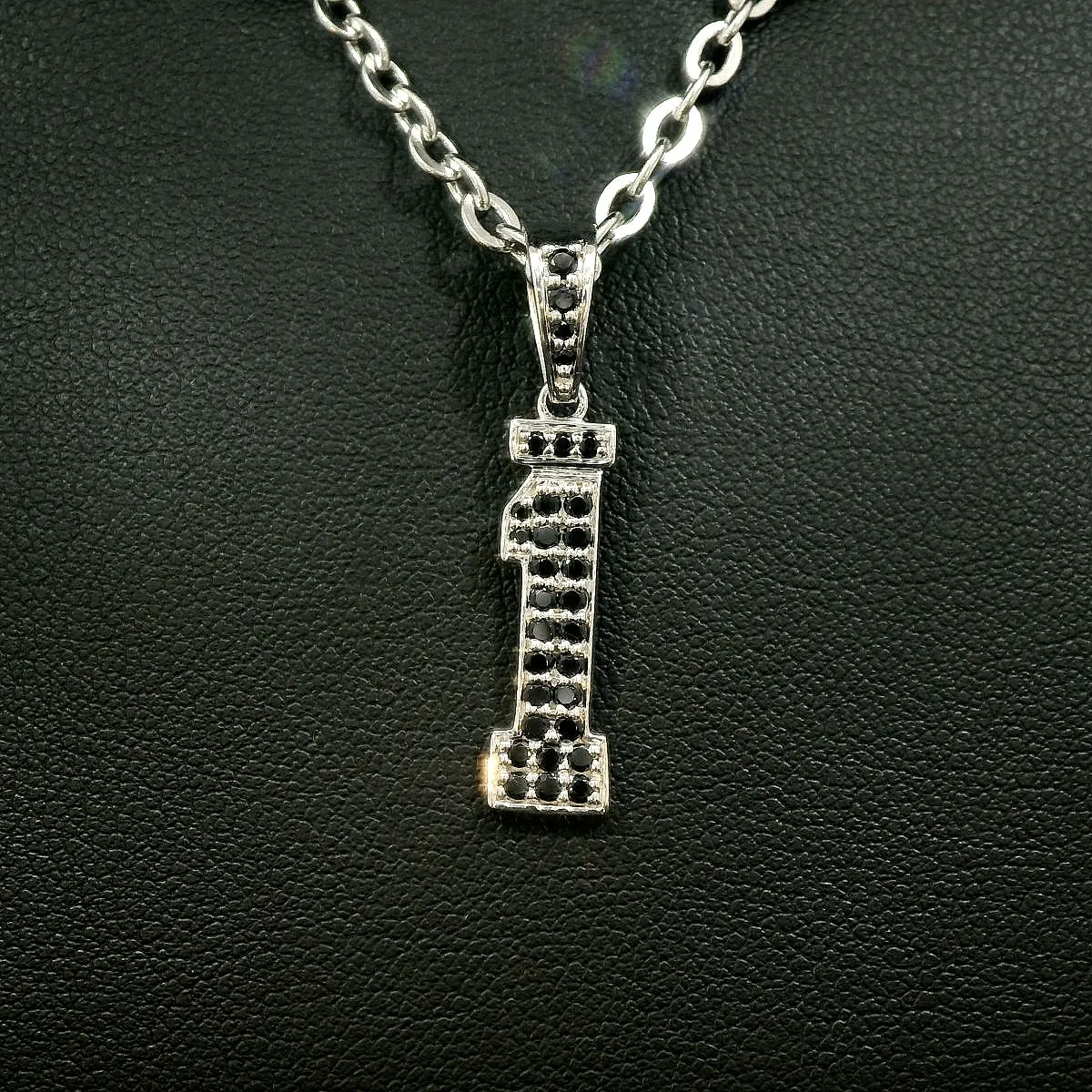 Diamond Studded Jersey Number Necklace | Silver | Ready To Ship