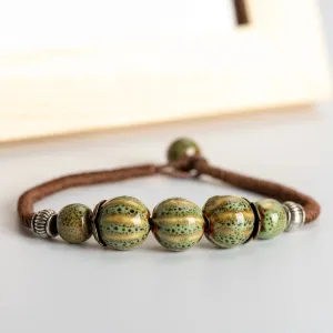 DIY Boho Ceramic Bracelets Handmade Bangle Boho Ceramic jewelry for women