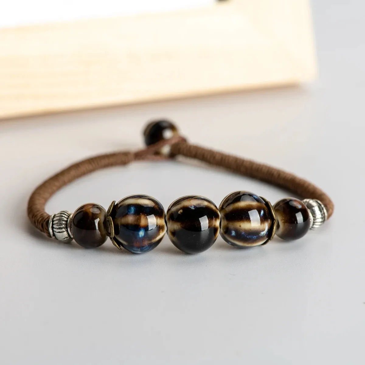 DIY Boho Ceramic Bracelets Handmade Bangle Boho Ceramic jewelry for women