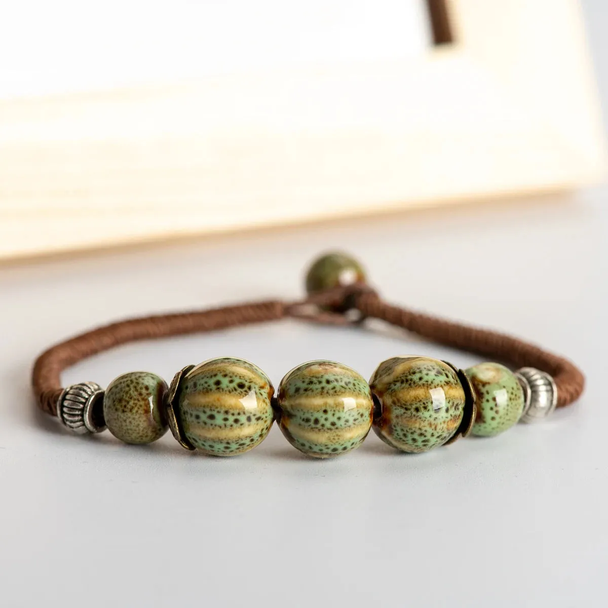 DIY Boho Ceramic Bracelets Handmade Bangle Boho Ceramic jewelry for women