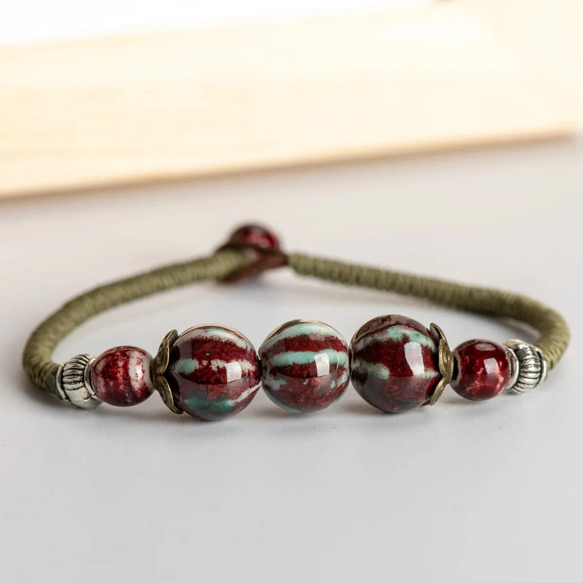 DIY Boho Ceramic Bracelets Handmade Bangle Boho Ceramic jewelry for women