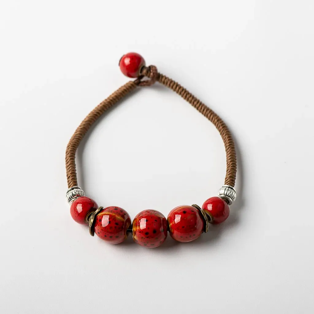 DIY Boho Ceramic Bracelets Handmade Bangle Boho Ceramic jewelry for women