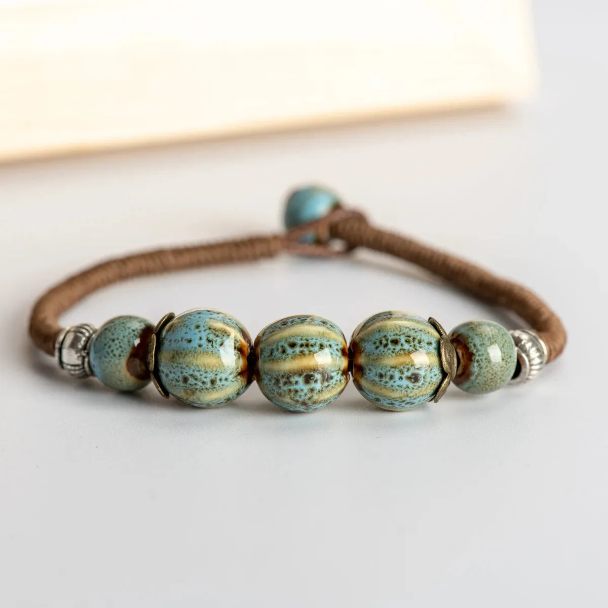 DIY Boho Ceramic Bracelets Handmade Bangle Boho Ceramic jewelry for women
