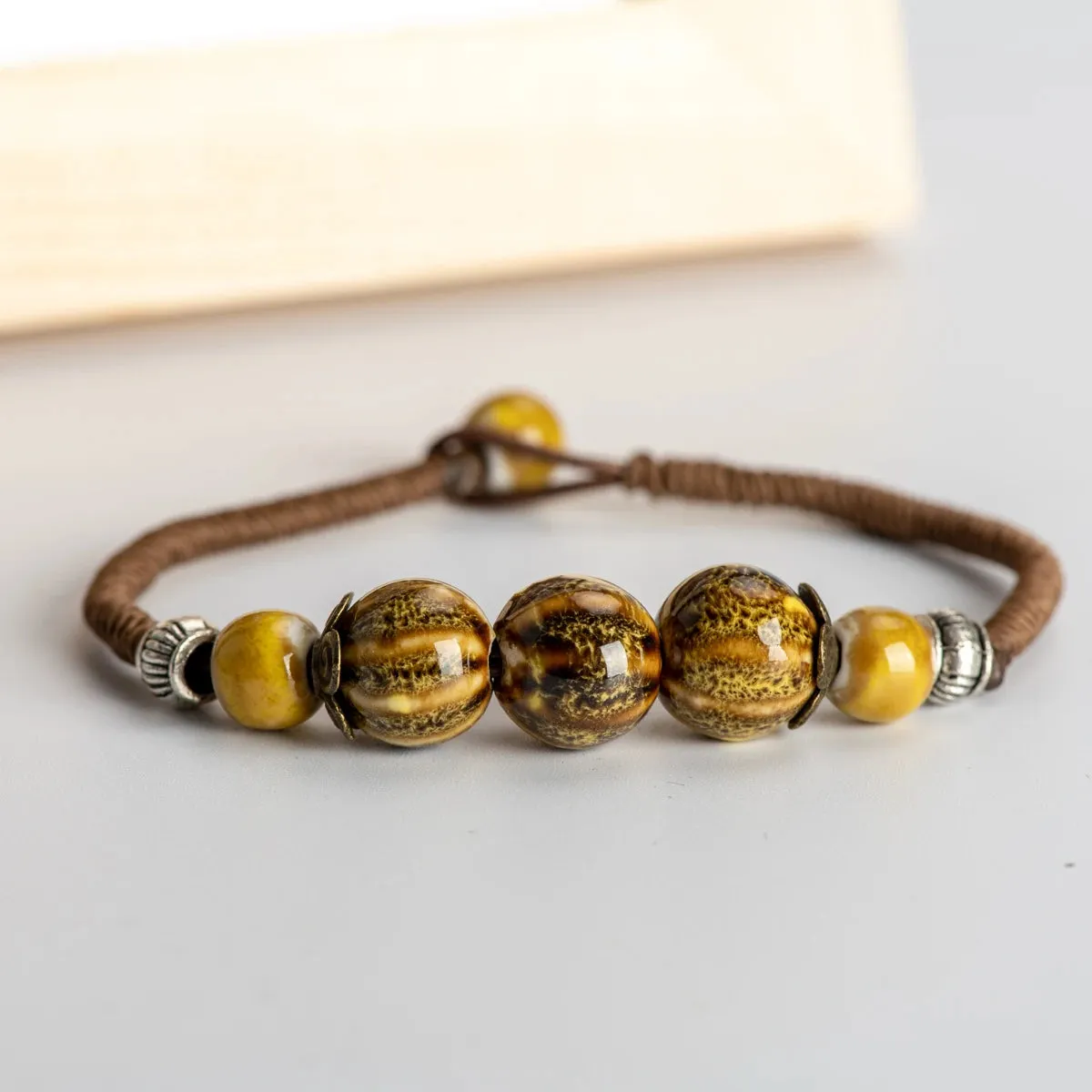 DIY Boho Ceramic Bracelets Handmade Bangle Boho Ceramic jewelry for women