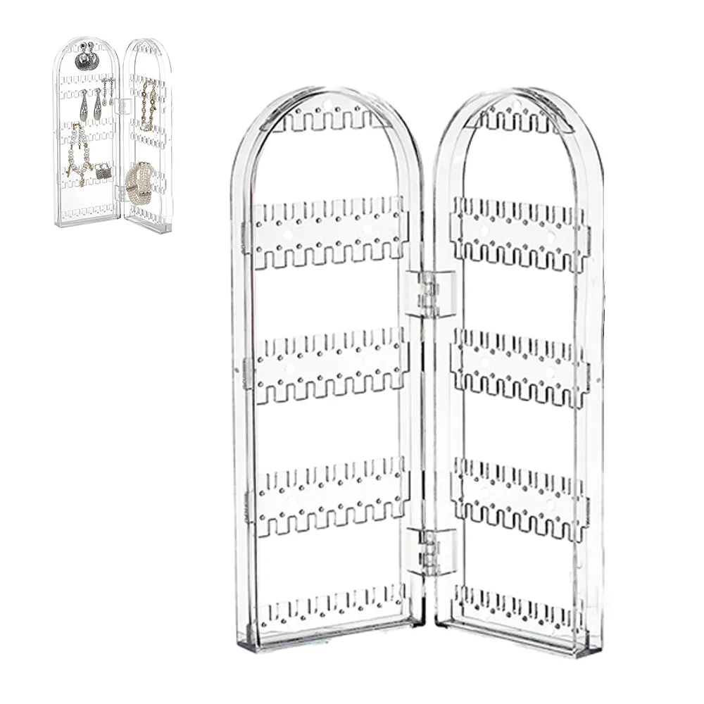 Earring Holder Organizer Foldable Necklace Organizer Jewelry Holder Earring Display Stands White