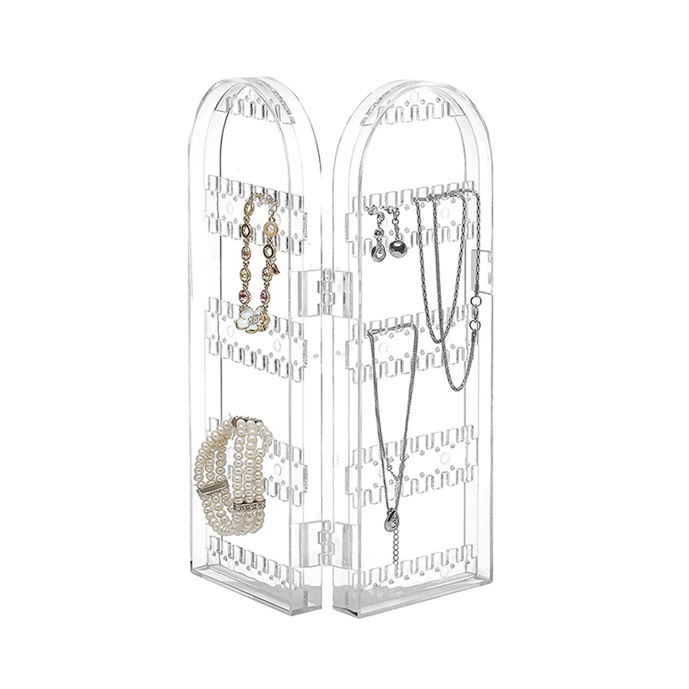 Earring Holder Organizer Foldable Necklace Organizer Jewelry Holder Earring Display Stands White