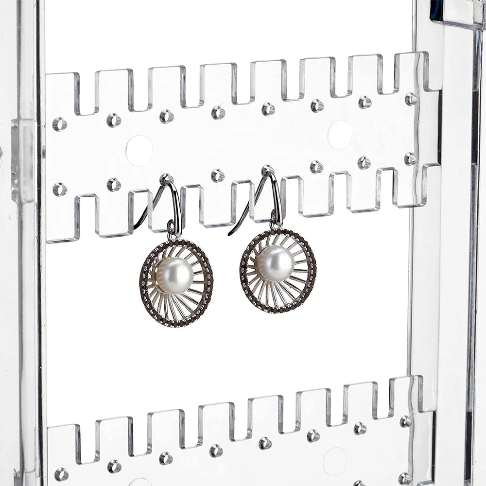 Earring Holder Organizer Foldable Necklace Organizer Jewelry Holder Earring Display Stands White