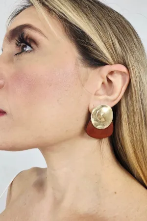Earthy Luxe Geometric Earrings