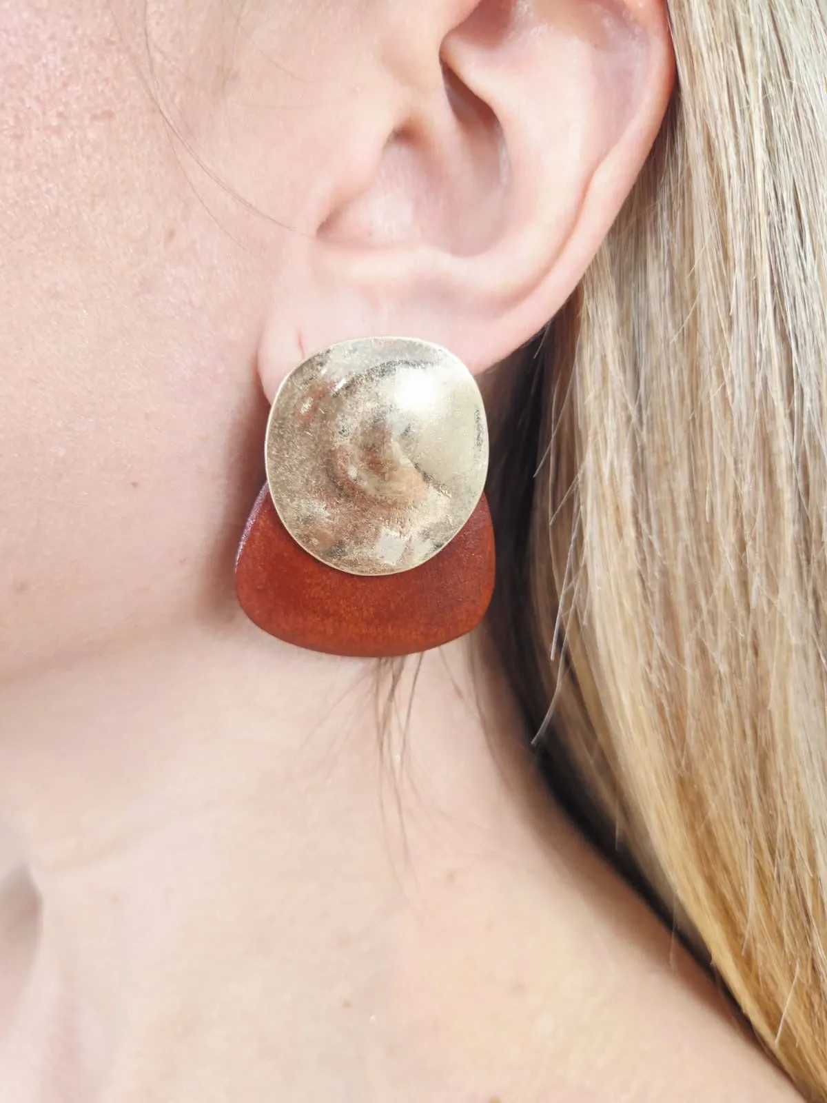 Earthy Luxe Geometric Earrings