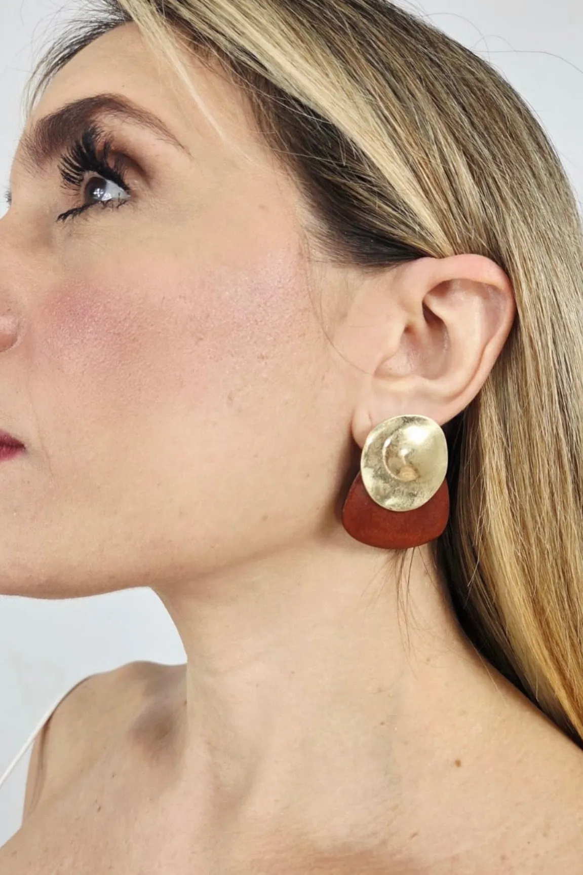 Earthy Luxe Geometric Earrings