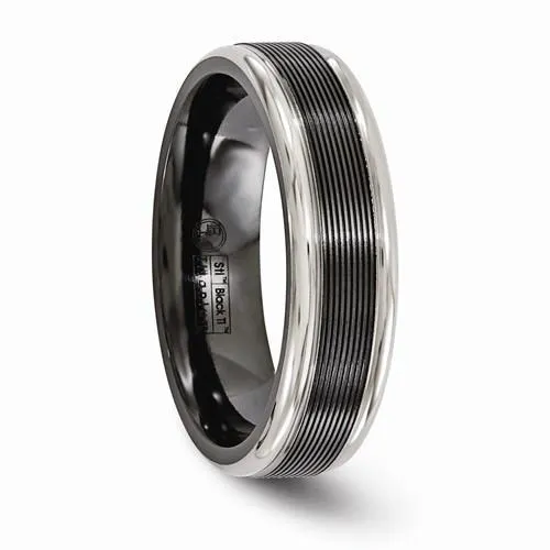 Edward Mirell Black TI -Traction Finish W/Polished Edge - 6mm