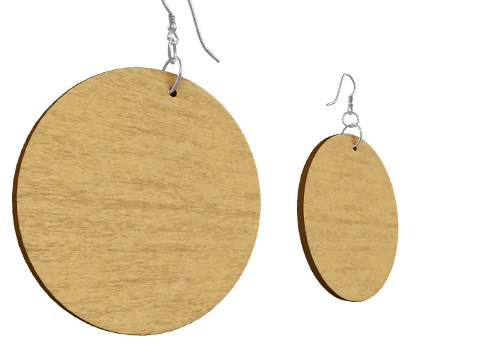 EFFORTLESS Organic Wooden Drop Earrings