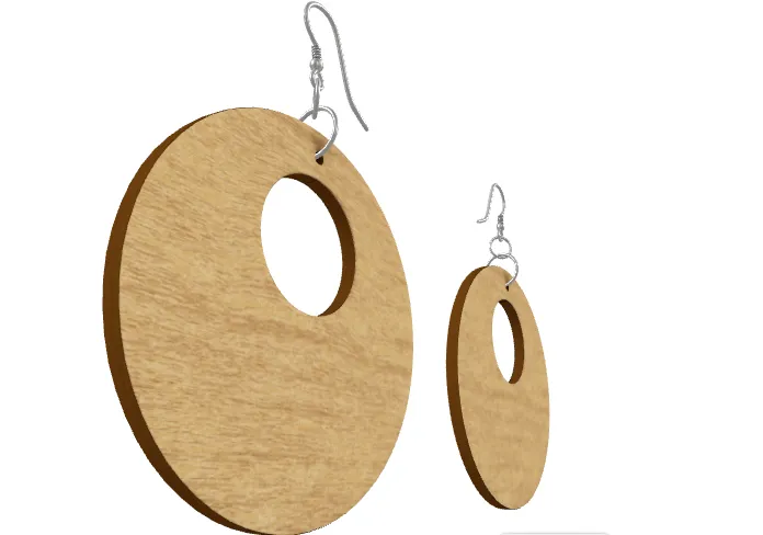 EFFORTLESS Organic Wooden Drop Earrings