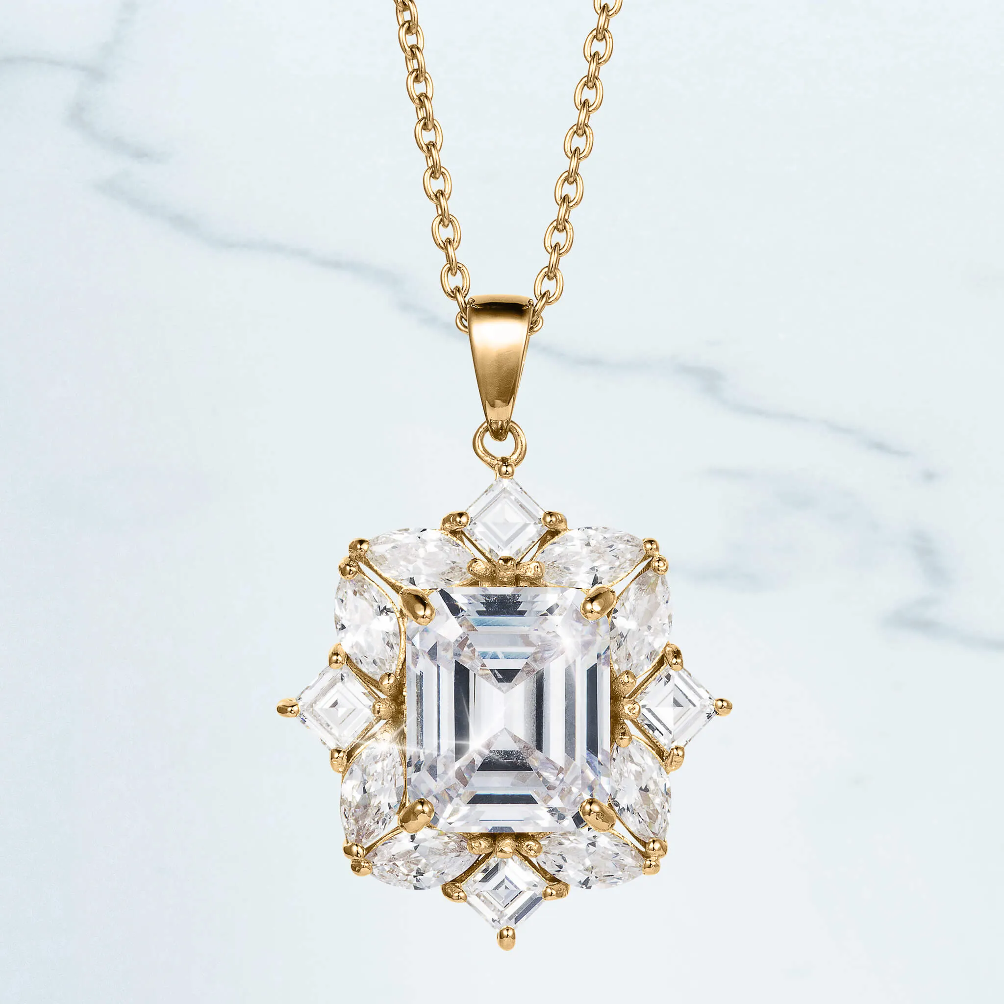Endless Gems Square Pendant