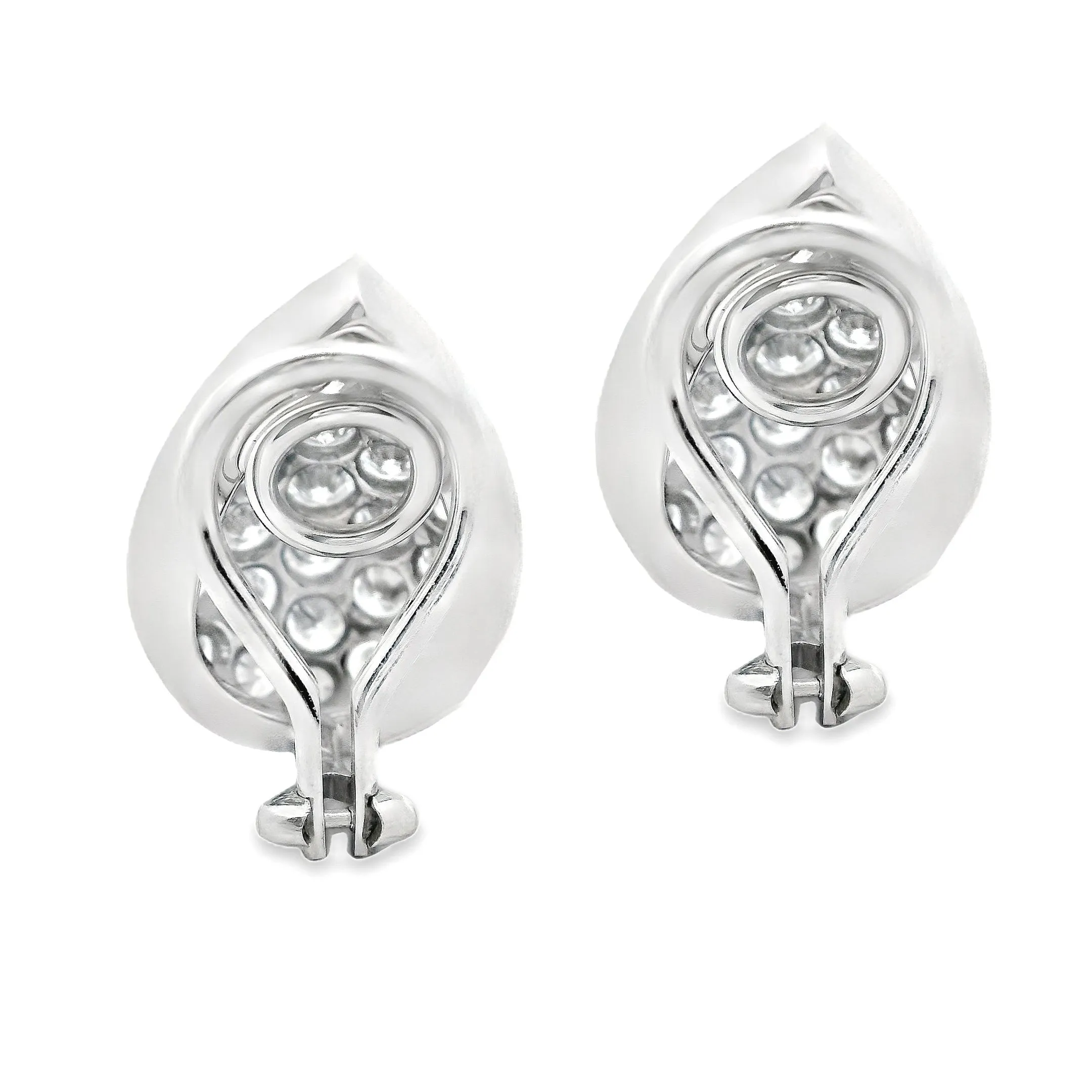 Estate 14k White Gold Tear Drop Earrings