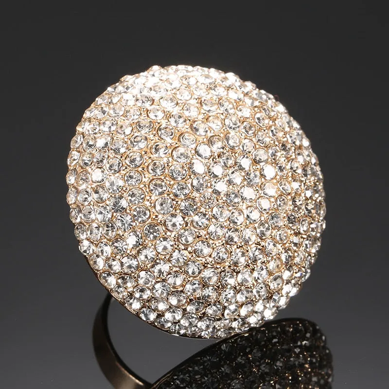 Fashion Colorful Crystal Women Big Rings