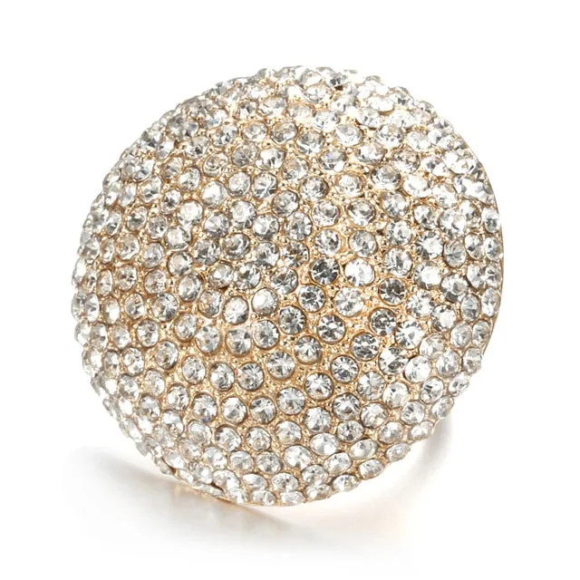 Fashion Colorful Crystal Women Big Rings