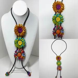 FICKLESTICKS Stacked Mums Bolo - BLACK AND WHITE (BLACK CENTER) (NOT MULTI)