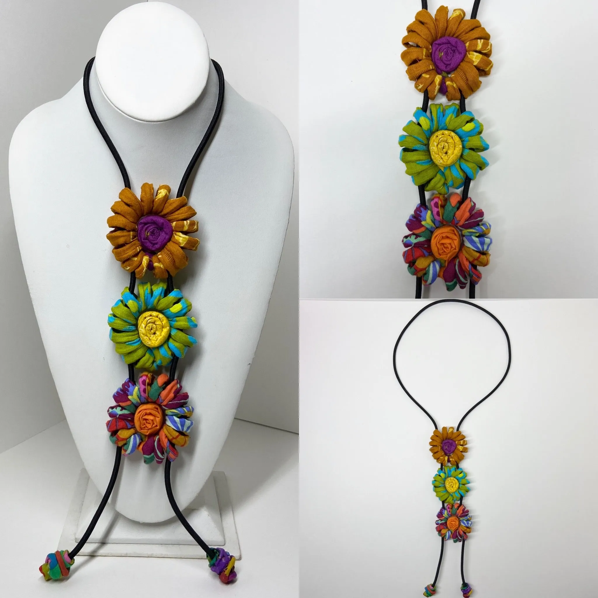 FICKLESTICKS Stacked Mums Bolo - BLACK AND WHITE (BLACK CENTER) (NOT MULTI)