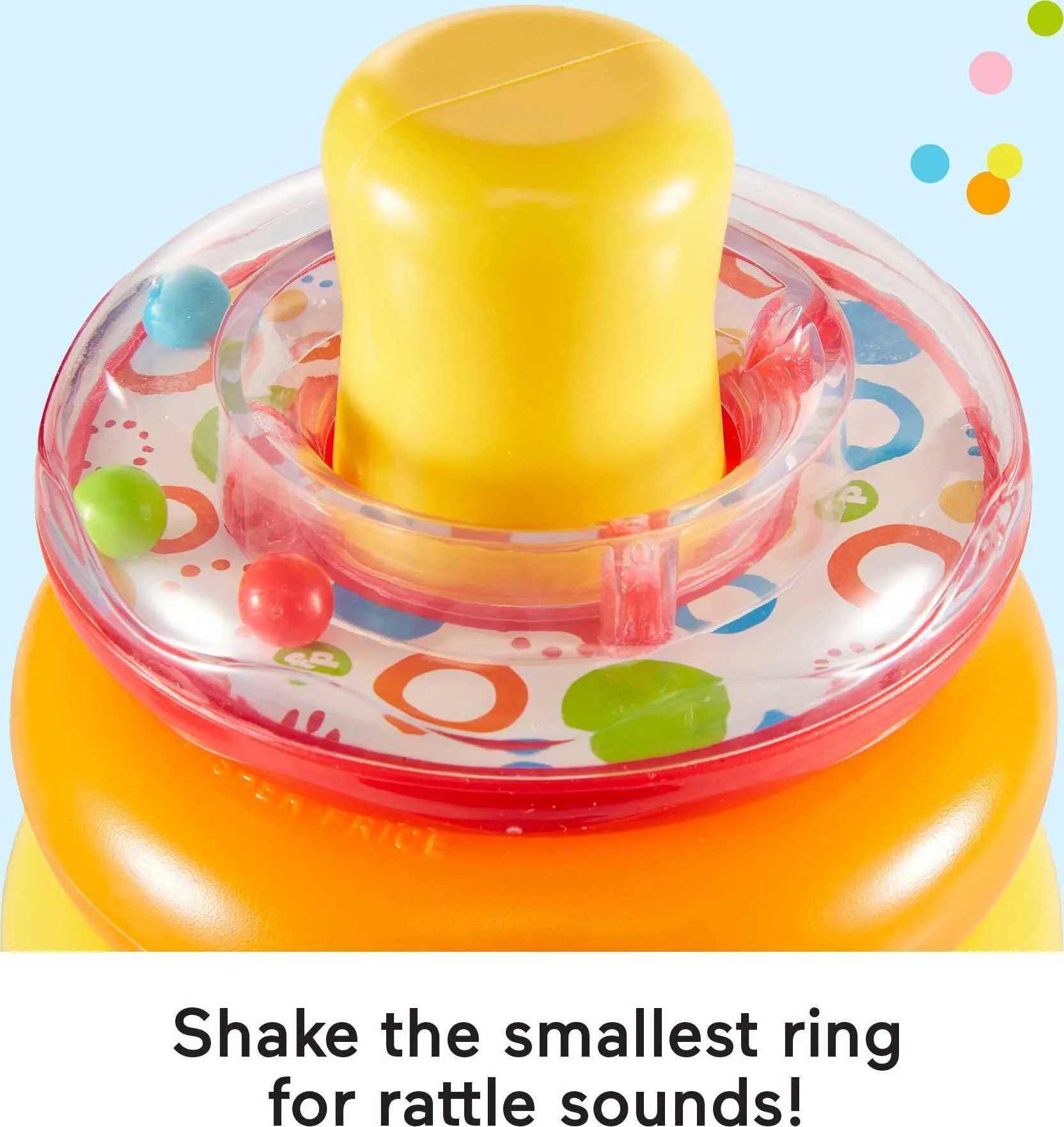 Fisher-Price Rock-a-Stack Baby Toy, Classic Ring Stacking Toy for Infants and Toddlers