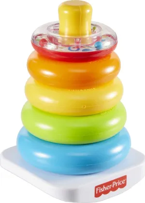 Fisher-Price Rock-a-Stack Baby Toy, Classic Ring Stacking Toy for Infants and Toddlers