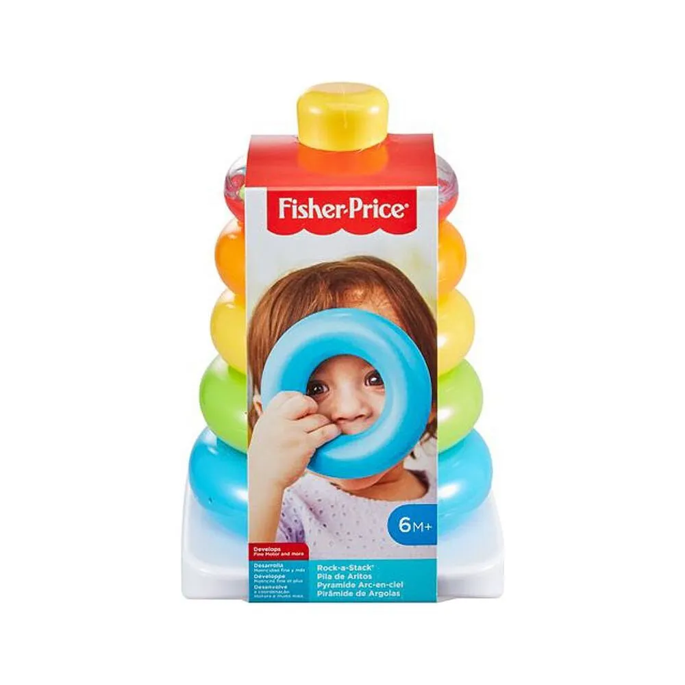 Fisher-Price Rock-a-Stack Baby Toy, Classic Ring Stacking Toy for Infants and Toddlers