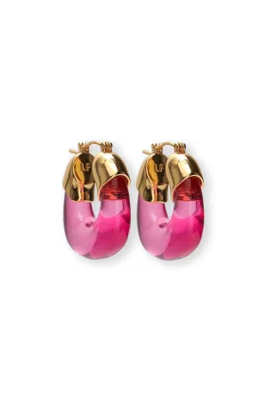 Flamingo Organic Hoop Earrings