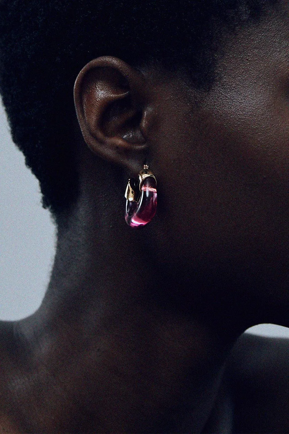 Flamingo Organic Hoop Earrings