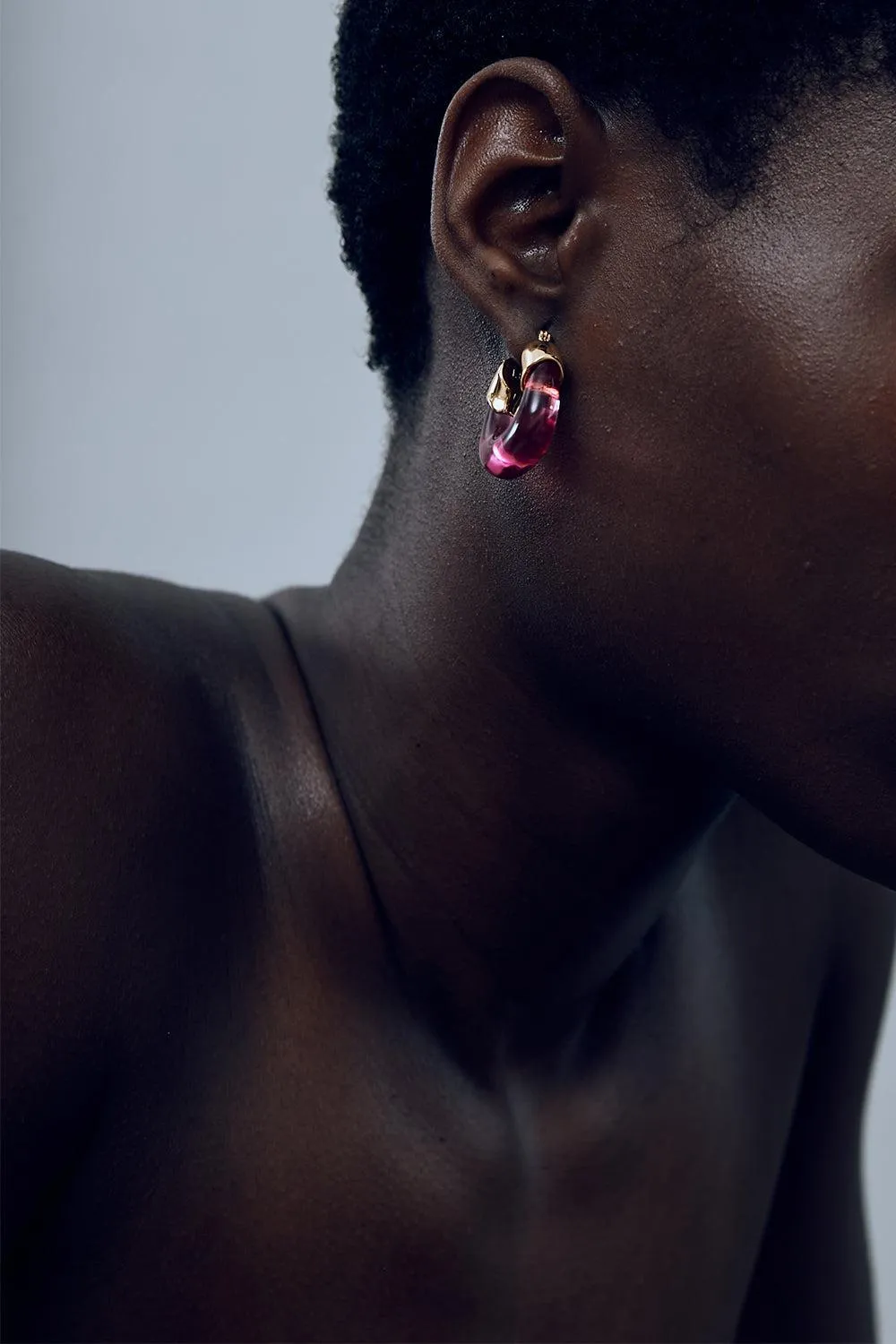 Flamingo Organic Hoop Earrings
