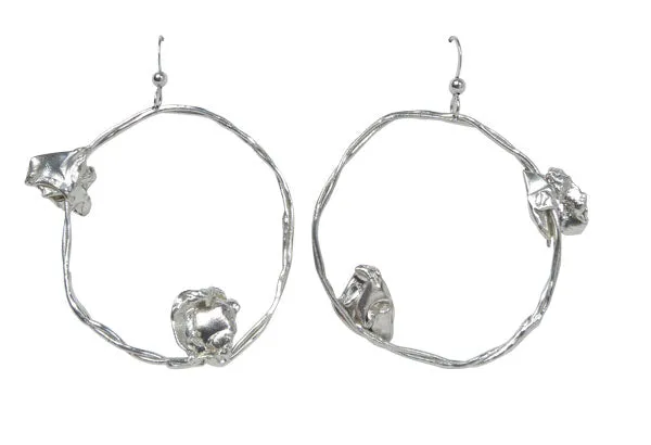 FOLD Round Hoop Earrings