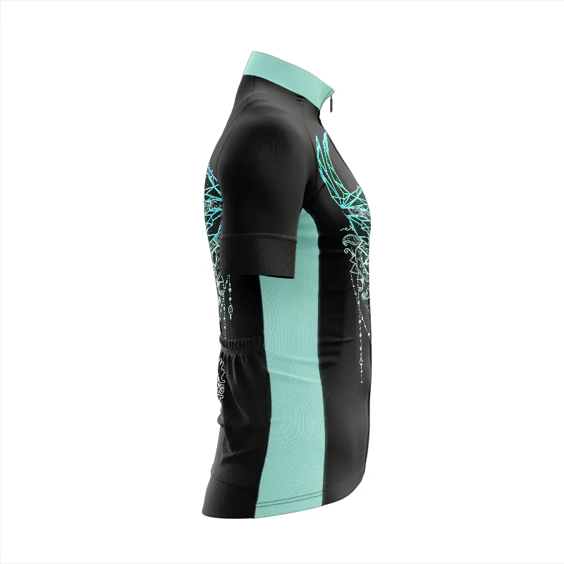 Geometric Deer Short Sleeve Cycling Jersey