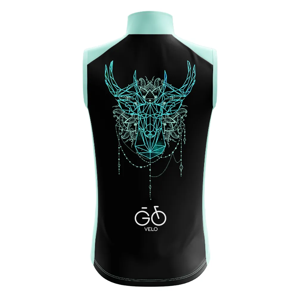 Geometric Deer Sleeveless Cycling Jersey