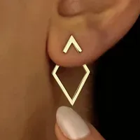 Geometric Gold Statement Earrings