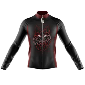 Geometric Wolf Long Sleeve Cycling Jersey