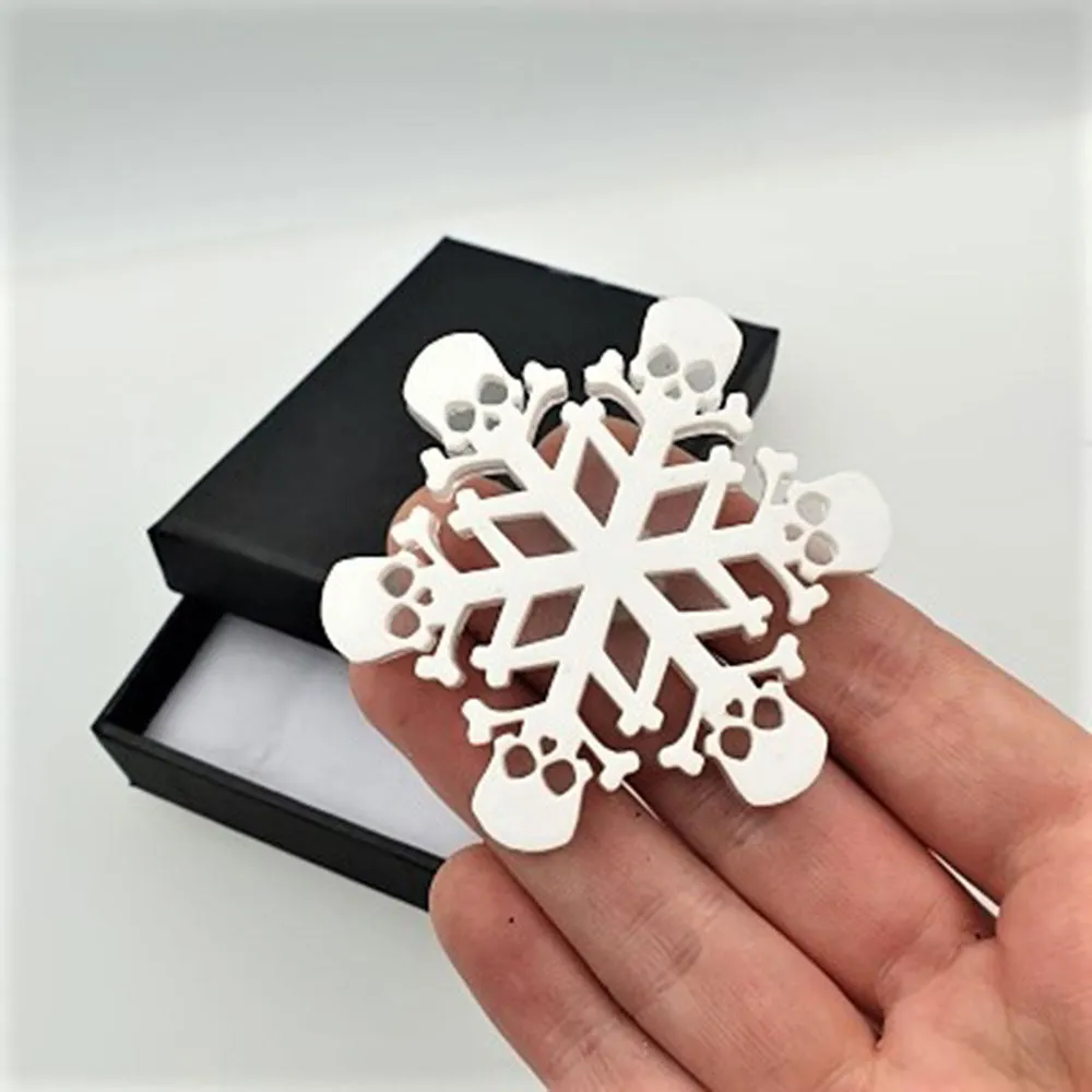 Gothic Snowflake Pin by Cherryloco