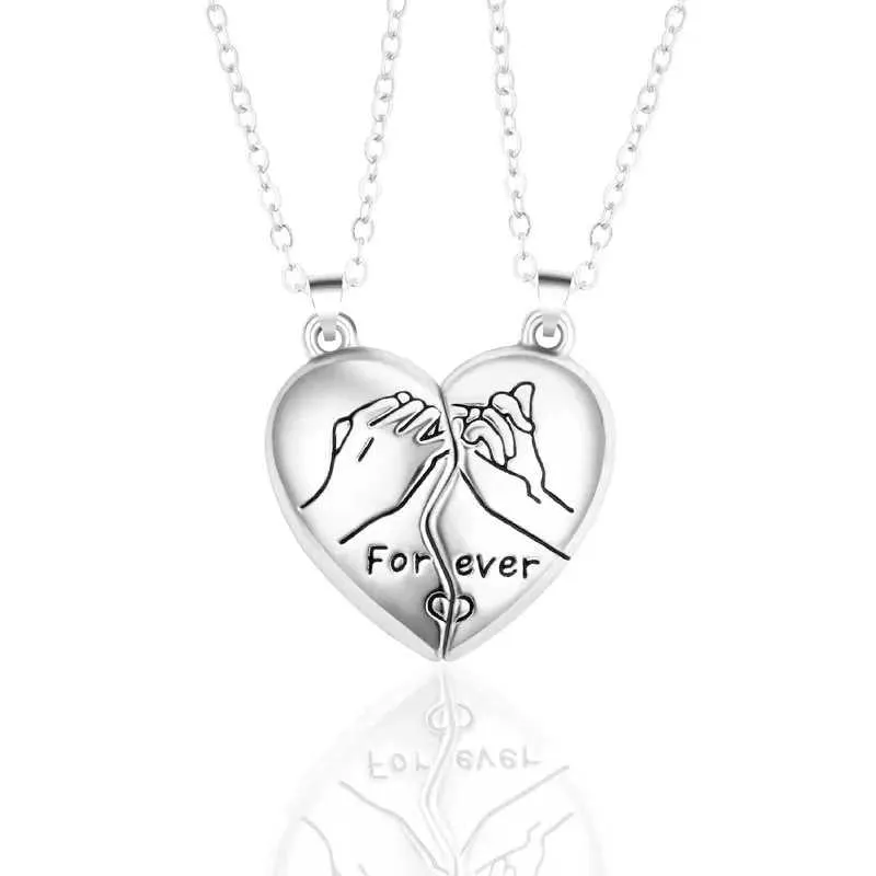 Half Heart Magnet Necklace for Couples