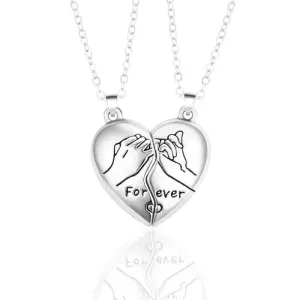 Half Heart Magnet Necklace for Couples