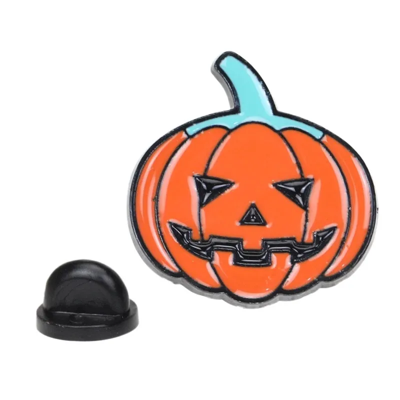 Halloween Ghost Pumpkin Collar Pin Alloy Dripping Oil Brooch