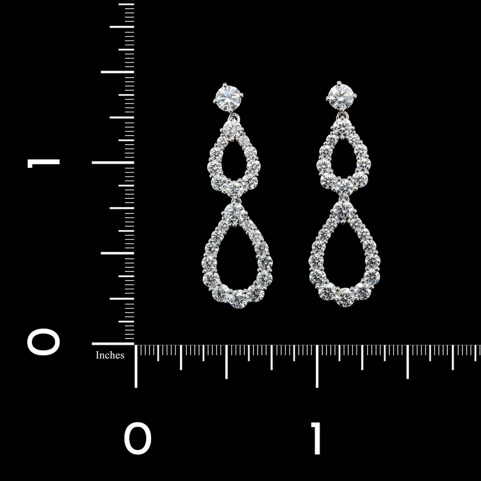 Harry Winston Platinum Estate Diamond Double Loop Earrings