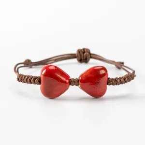 Heart Shape Ceramic Beads Bracelet Boho DIY Boho DIY Ceramics bracelets
