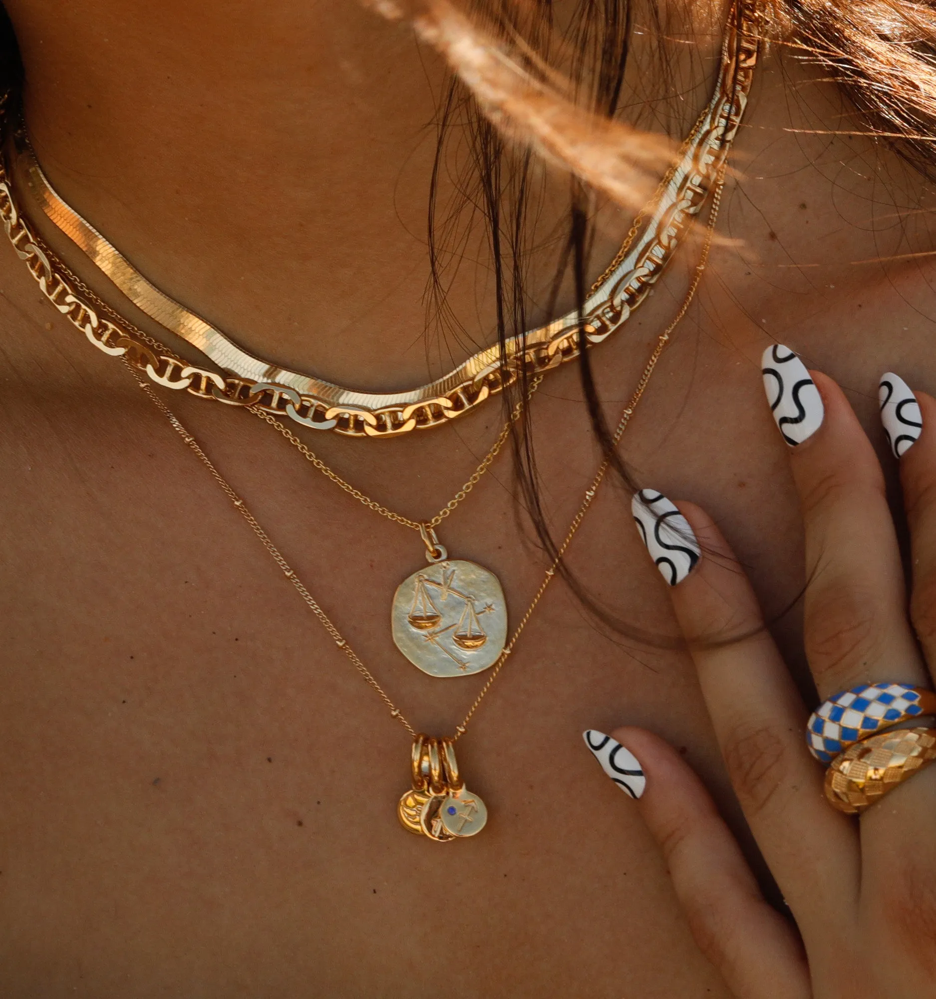 Herringbone Chain Necklace. 5mm