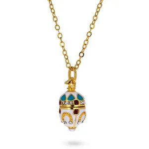 Horseshoe Brass Royal Egg Pendant Necklace