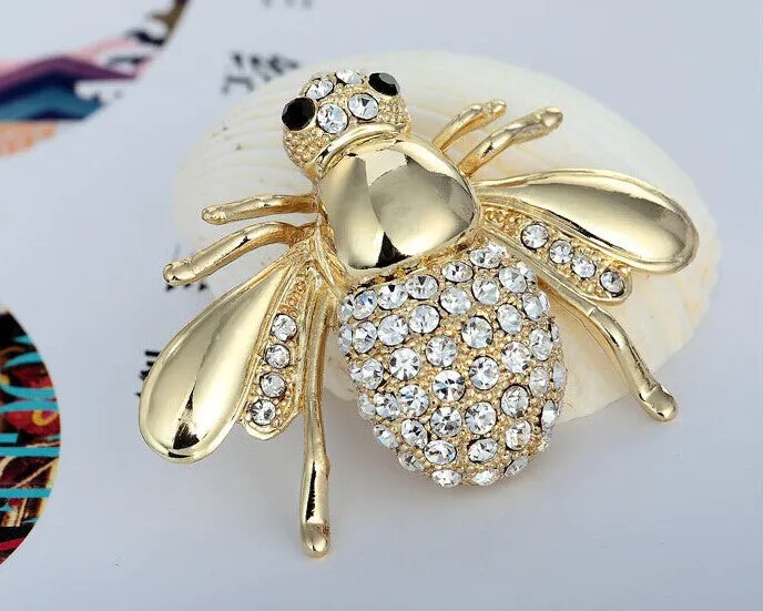 Hot Selling Cute Animal Bee Brooch For Women In Europe And America