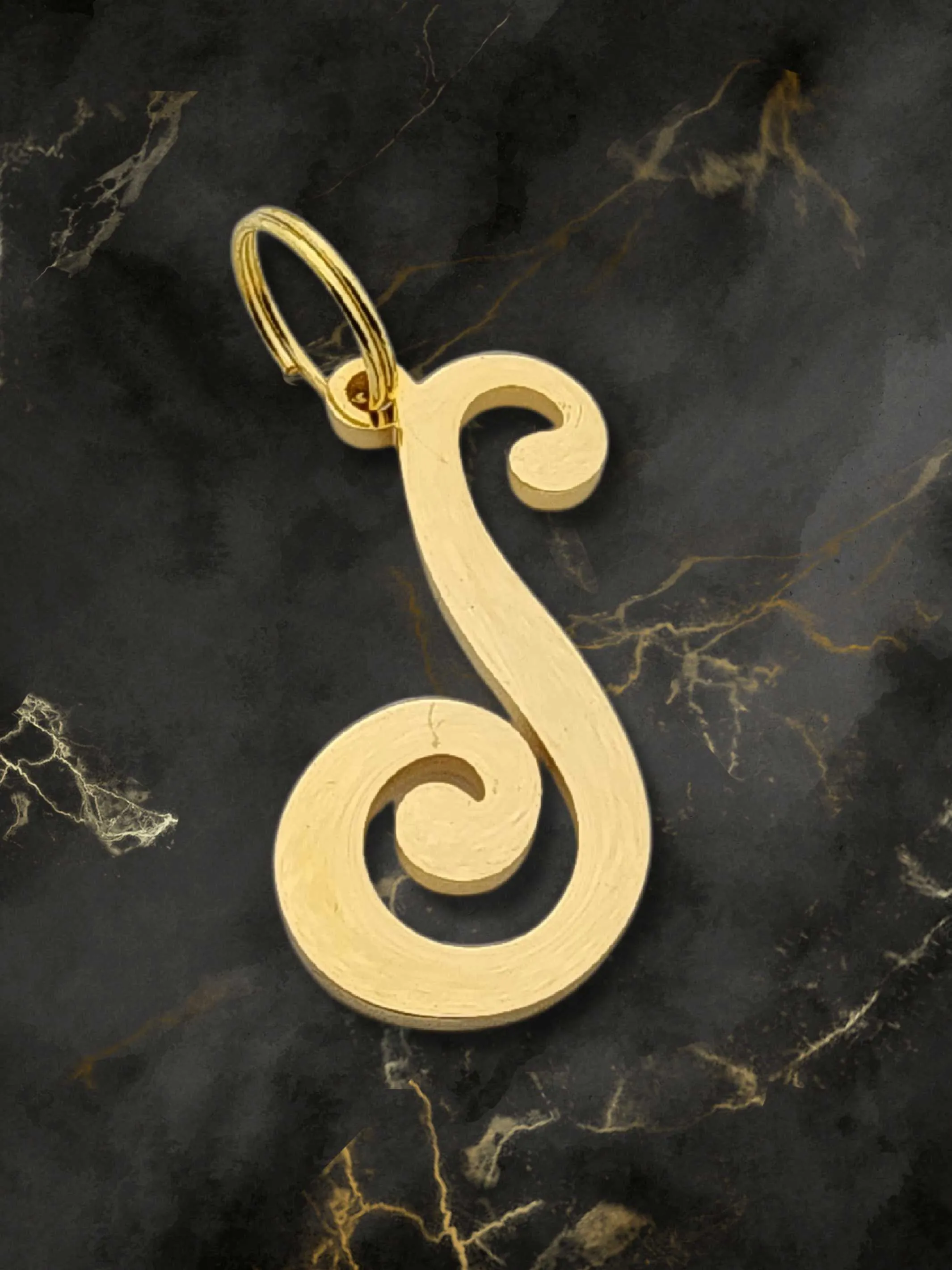 Initial Letter Jewelry Dog Tag - S