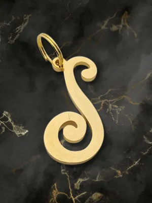 Initial Letter Jewelry Dog Tag - S