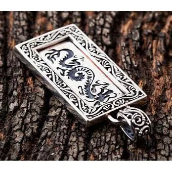 Japanese Dragon Silver Pendants
