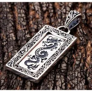 Japanese Dragon Silver Pendants