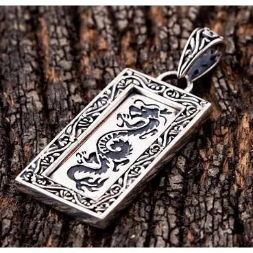Japanese Dragon Silver Pendants