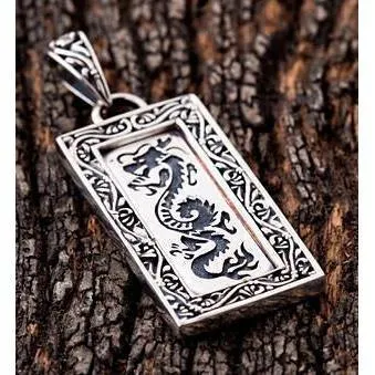 Japanese Dragon Silver Pendants