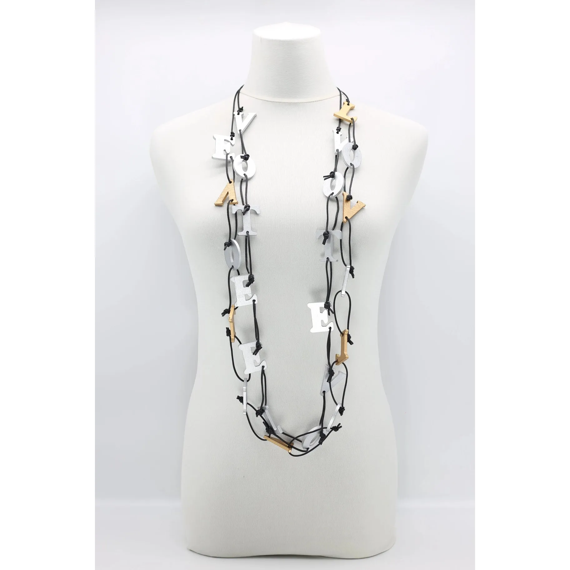 Jianhui London, VOTE/LOVE on Leatherette Chain Necklaces